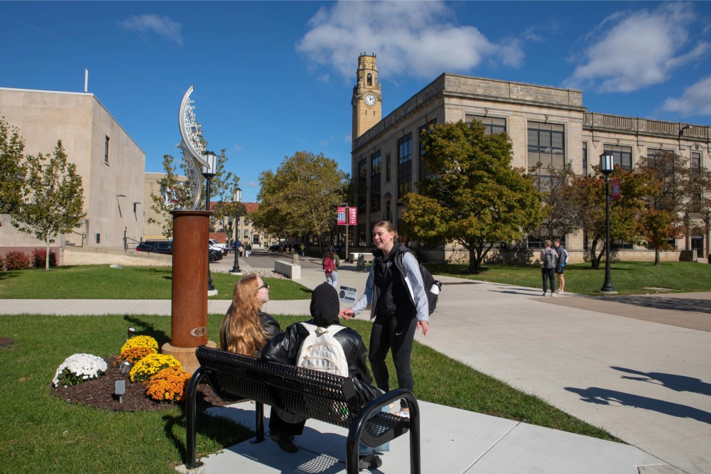 Students on campus