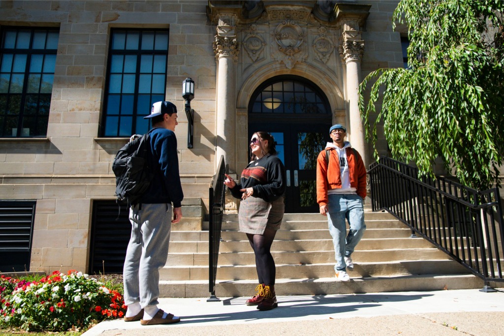 Students on campus